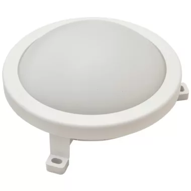 TRACON LHLMK6NW LED lamp with plastic cover, round shape 230 V, 50 Hz, 6 W, 420 lm, 4000 K, IP54, EEI = A