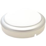 TRACON LHLMKS15NW Műanyag házas LED hajólámpa ezüst kerettel, kerek 230 V, 50 Hz, 15 W, 40