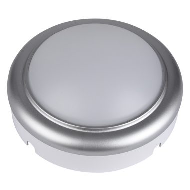 TRACON LHLMKS8NW Műanyag házas LED hajólámpa ezüst kerettel, kerek 230 V, 50 Hz, 8 W, 4000