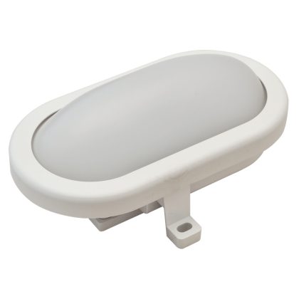   TRACON LHLMO6NW LED lamp with plastic cover, oval shape 230 V, 50 Hz, 6 W, 420 lm, 4000 K, IP54, EEI = A