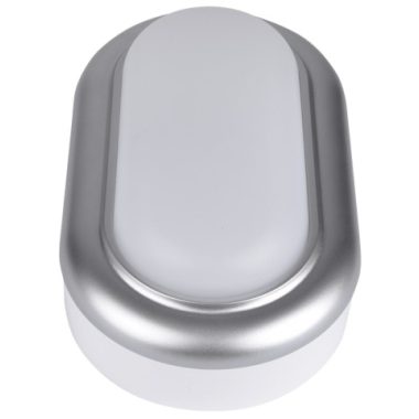 TRACON LHLMOS8NW Plastic cover LED boat light with silver frame, oval 230 V, 50 Hz, 8 W, 4000 K, 560 lm, IP54, ABS + PC, EEI = A