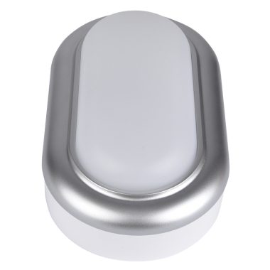 TRACON LHLMOS8NW Műanyag házas LED hajólámpa ezüst kerettel, ovális 230 V, 50 Hz, 8 W, 400