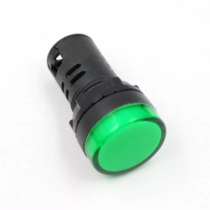 S&G LED-es jelzőlámpa, zöld, 22mm, 230V