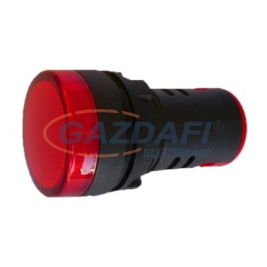 S&G LED-es jelzőlámpa, piros, 22mm, 230V