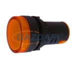 S&G LED-es jelzőlámpa, sárga, 22mm, 230V