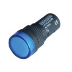 TRACON LJL16-BD LED-es jelzőlámpa, kék 48V AC/DC, d=16mm