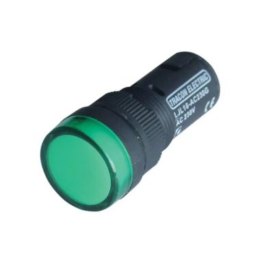 TRACON LJL16-GF LED-es jelzőlámpa, zöld 400V AC, d=16mm
