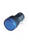 TRACON LJL22-BAT Tokozott LED-es jelzőlámpa, kék 12V AC/DC, d=22mm