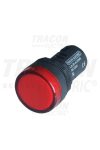 TRACON LJL22-RA LED-es jelzőlámpa, piros 12V AC/DC, d=22mm