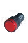 TRACON LJL22-RFT Tokozott LED-es jelzőlámpa, piros 400V AC, d=22mm