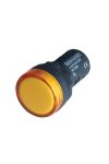 TRACON LJL22-YA LED-es jelzőlámpa, sárga 12V AC/DC, d=22mm