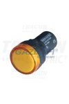 TRACON LJL22-YCT Tokozott LED-es jelzőlámpa, sárga 24V AC/DC, d=22mm