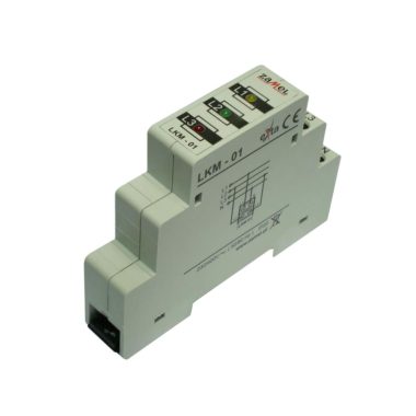 ZAMEL LKM-01-40 háromfázisú hálózati feszültség jelző, 2,8 mA, sárga, zöld, piros Led