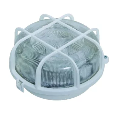 LENA LIGHTING Hajólámpa, műanyag rácsos, fehér, 230V, E27, 100W, IP44 LENA LIGHTING Hajólámpa, műanyag rácsos, fehér, 230V, E27, 100W, IP44