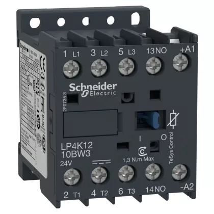   SCHNEIDER LP4K1210BW3 1,5W tekercsteljesítményű mágneskapcsoló 12A, 1 záró, DC, 1,5 W