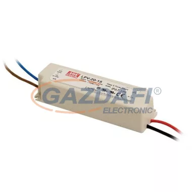 Mean Well LPV-20-12 Egykimenetes Class 2 LED tápegység 20W, 12V, 0-1,67A