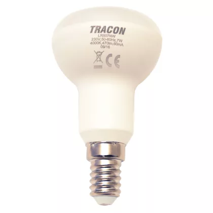   TRACON LR507NW LED reflektorlámpa 230 V, 50 Hz, E14, 7 W, 470 lm, 4000 K, 120°, EEI=G