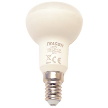 TRACON LR507W LED reflector lamp 230 V, 50 Hz, E14, 7 W, 470 lm, 2700 K, 120 °, EEI = A +