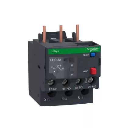 SCHNEIDER LRD32 Hőkioldó 10-es osztályú, 23..32A, D25…D38-hoz, csavaros csatlakozás