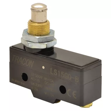 TRACON LS15GQ-B Helyzetkapcsoló, hosszú kúpos, ütküzős 1xCO, 2A/230V AC-15, 0,3A/250V DC-13, IP00