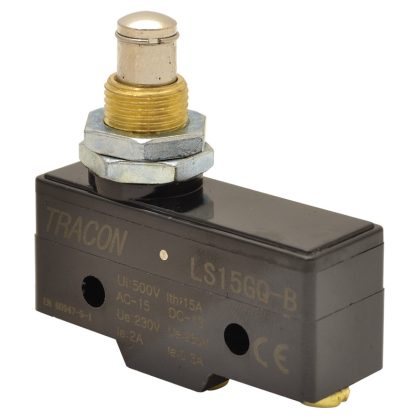 TRACON LS15GQ-B Helyzetkapcsoló, hosszú kúpos, ütküzős 1xCO, 2A/230V AC-15, 0,3A/250V DC-1