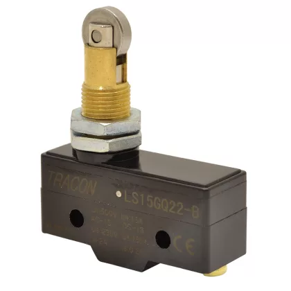 TRACON LS15GQ22-B Helyzetkapcsoló, görgős 1xCO, 2A/230V AC-15, 0,3A/250V DC-13, IP00