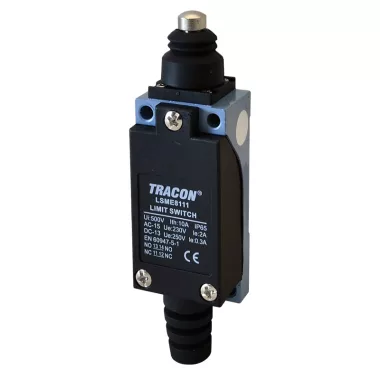 TRACON LSME8111 Helyzetkapcsoló, kúpos-ütközős 1xNO+1xNC, 2A/230V AC-15, 0,3A/250V DC-13, IP65