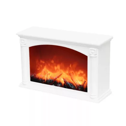   HOME LTN 33 FP elemes látványkandalló, üveg előlap, fehér műanyag ház