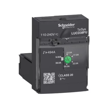   SCHNEIDER LUCD38FU TeSys U fejlett vezérlőegység 20-es osztályú, 3-fázisú 9,5-38A 110-240V