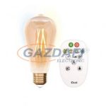   LUTEC JE0186631 ST64 E27 iDual filament fényforrás 9W 806lm 2200K-6500K 230V távirányítóval, aranybarna búrával