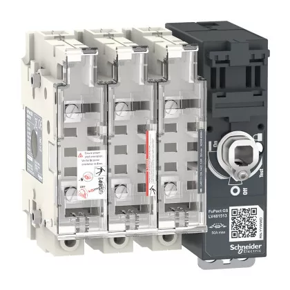   SCHNEIDER LV481513 FuPact GS SDF 50A 3P NFC 14*51 mellső vagy oldalsó vezérelhetőség
