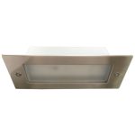   TRACON LVS01 LED recessed wall luminaire, silver 110-240 VAC, 1.5 W, 100 lm, 3500 K, IP54, EEI = A