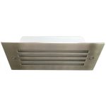   TRACON LVS02 LED recessed wall luminaire with cover grille, silver 110-240 VAC, 1.5 W, 100 lm, 3500 K, IP54, EEI = A