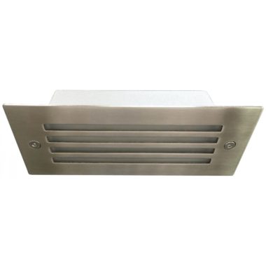 TRACON LVS02 LED süllyesztett fali lámpatest takaróráccsal, ezüst 110-240 VAC, 1,5 W, 100 lm, 3500 K, IP54, EEI=A