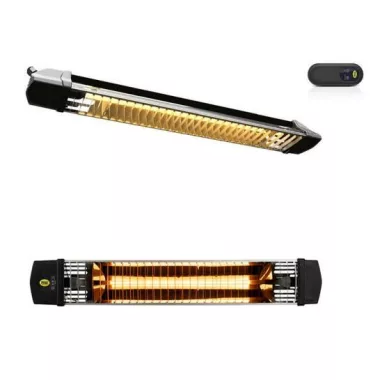 MOEL M866-N IRIS Infra hősugárzó 1200W, Ip65, fekete, kapcsolóval és vezetékkel, falitartóval