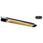   MOEL M866-NRC IRIS Infra hősugárzó 1200W, Ip65, fekete, távirányítóval, kapcsolóval és vezetékkel, falitartóval