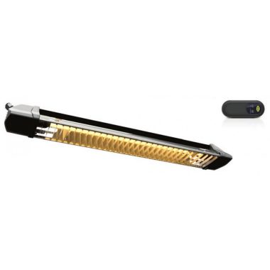 MOEL M866-NRC IRIS Infra hősugárzó 1200W, Ip65, fekete, távirányítóval, kapcsolóval és vezetékkel, falitartóval