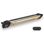   MOEL M867-NRC IRIS Infrared heater 1800W, IP65, black, with remote control and cable, wall bracket