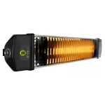   MOEL M867-N IRIS Infra hősugárzó 1800W, IP65, fekete, kapcsolóval és vezetékkel, falitartóval