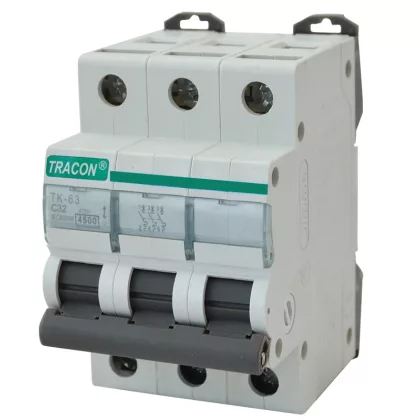   TRACON MB 3P 32A B Kismegszakító, 3 pólus, B karakterisztika 32A, 4,5 kA (MB 3P B32A)