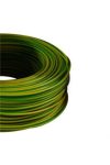 Cablu/conductor electric MCU 1,5mm2 sarma de cupru solid verde-galben H07V-U