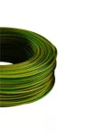 MCU 1,5mm2 rézvezeték,tömör zöld-sárga H07V-U 1x1,5 vezeték pvc szigeteléssel.