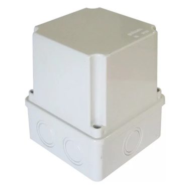 TRACON MD151114 Műanyag doboz, kikönnyített, világos szürke, teli fedéllel 150×110×140mm, IP55