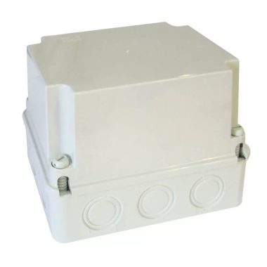 TRACON MD191514 Műanyag doboz, kikönnyített, világos szürke, teli fedéllel 190×145×140mm, IP55