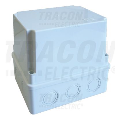   TRACON MD191514 Műanyag doboz, kikönnyített, világos szürke, teli fedéllel 190×145×140mm, IP55