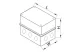 TRACON MD191514T Cutie din plastic, ușoară, gri deschis, cu capac transparent 190 × 145 × 140mm, IP55