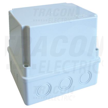   TRACON MD81212 Műanyag doboz, kikönnyített, világos szürke, teli fedéllel 80×120×120mm, IP55
