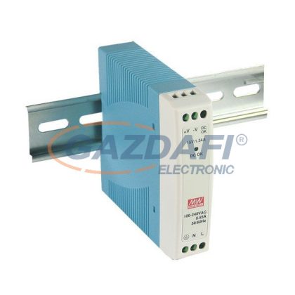   Mean Well MDR-10-24 Mini, DIN sínre szerelhető kapcsolóüzemű tápegység 10 W, 24 V