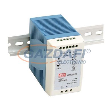Mean Well MDR-100-12 Mini, DIN sínre szerelhető kapcsolóüzemű tápegység 100 W, 12 V