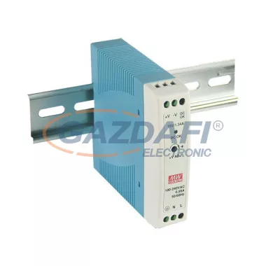 Mean Well MDR-20-24 Mini, DIN sínre szerelhető kapcsolóüzemű tápegység 20 W, 24 V